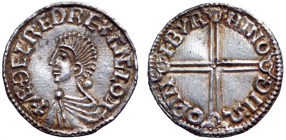 Anglo-Saxon Kings of England, Aethelred II AR Penny. Canterbury Mint, AD 978-1016