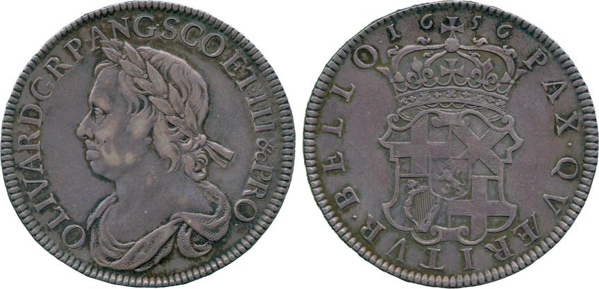 laureate and draped bust left