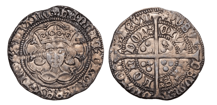 Henry VI annulet issue groat of the London mint dating to 1422-27